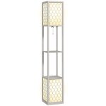 Lampadaire tagre 2 lampes 4 niveaux terylenecotton gris