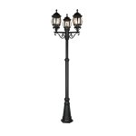 Lampadaire extérieur aluminium 3 lumières noir mat Lampadaire extérieur aluminium 3 lumières noir mat