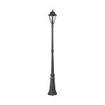Lampadaire extrieur en aluminium noir