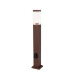 Lampadaire extérieure brun rouille 80 cm avec prise ip44 Lampadaire extérieure brun rouille 80 cm avec prise ip44
