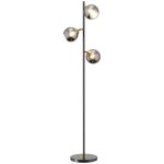 Lampadaire globe néo - rétro 3 ampoules orientables h. 162 cm Lampadaire globe néo - rétro 3 ampoules orientables h. 162 cm