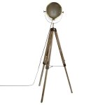 Lampadaire industriel mtal et bois ebor h150cm