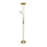 Lampadaire led en cuir d acier 18w + 5w
