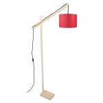 Lampadaire liseuse bois, naturel, h180xd80xp80 cm Lampadaire liseuse bois, naturel, h180xd80xp80 cm