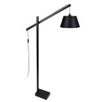 Lampadaire liseuse bois, noir , h180xd25xp 80cm