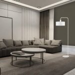 Lampadaire liseuse m�t h157cm metal abat - jour m�tal blanc