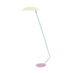 Lampadaire liseuse mtal, beige, h174xd33xp70cm