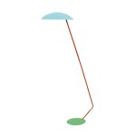 Lampadaire liseuse mtal, bleu, h170xd35xp85cm