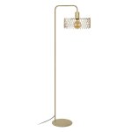 Lampadaire liseuse métal, doré , h157x d 30xp42cm Lampadaire liseuse métal, doré , h157x d 30xp42cm