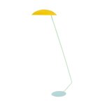 Lampadaire liseuse mtal, jaune , h174xd33xp70cm