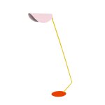 Lampadaire liseuse mtal, rose , h 174xd33xp70cm