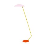 Lampadaire liseuse mtal, rose , h174xd33xp70cm