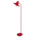 Lampadaire liseuse mtal, rouge , h150xd29xp29cm
