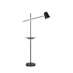 Lampadaire liseuse avec tablette et port usb noir h144cm Lampadaire liseuse avec tablette et port usb noir h144cm