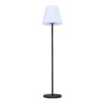 Lampadaire lumineux solaire acier blanc h150cm