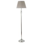Lampadaire en mtal argent  40x164 cm