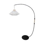 Lampadaire mtal, blanc , h 195x d43xp110cm