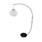 Lampadaire mtal, blanc , h195xd43xp110cm