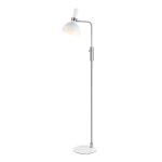 Lampadaire en mtal bross acier et mtal blanc mat larry markslojd