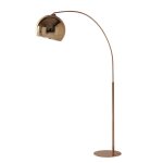 Lampadaire en mtal cuivr et plexiglas h195