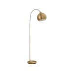 Lampadaire en mtal dor