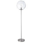 Lampadaire en mtal gris alu, h. 160 cm