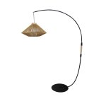 Lampadaire mtal, naturel, h195xd43xp110cm