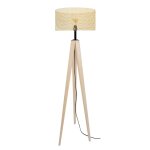 Lampadaire mtal naturel et jaune