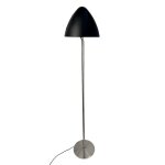 Lampadaire en m�tal, noir et acier
