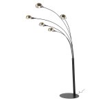 Lampadaire en métal noir et bronze h198 Lampadaire en métal noir et bronze h198