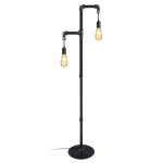 Lampadaire mtal, noir , h 155xd 32x p 32cm