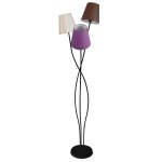 Lampadaire métal, noir , h 168xd40x p 40cm Lampadaire métal, noir , h 168xd40x p 40cm