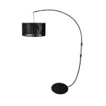 Lampadaire mtal, noir , h195xd43x p110cm