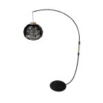 Lampadaire mtal, noir , h195xd43xp110 cm