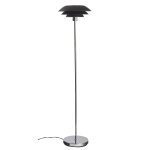 Lampadaire en mtal noir mat