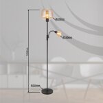 Lampadaire m�tal noir mat, 165cm