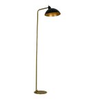 Lampadaire en mtal noir mat et laiton