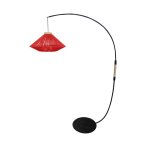Lampadaire mtal, rouge , h 195x d43xp110cm