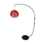 Lampadaire mtal, rouge , h195xd43xp110cm