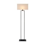 Lampadaire en noir et dans une hauteur d'abat - jour blanche 160 cm Lampadaire en noir et dans une hauteur d'abat - jour blanche 160 cm