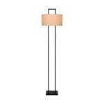Lampadaire en noir et dans une hauteur d'abat - jour blanche 168 cm Lampadaire en noir et dans une hauteur d'abat - jour blanche 168 cm