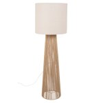 Lampadaire en papier et abat - jours en polyester recycl beige h141