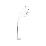 Lampadaire rglable mtal argent