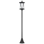 Lampadaire solaire allumage automatique led noir