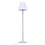 Lampadaire solaire metal bois h150cm