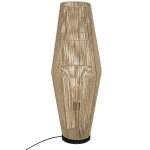 Lampadaire au style exotique mtal / papier / bois naturel 30 x 30