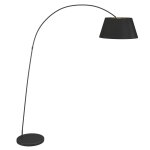 Lampadaire en textile noir