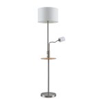 Lampadaire tissu en métal gris Lampadaire tissu en métal gris
