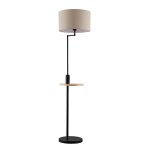 Lampadaire tissu en m�tal noir