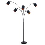 Lampadaire tissu en m�tal noir
